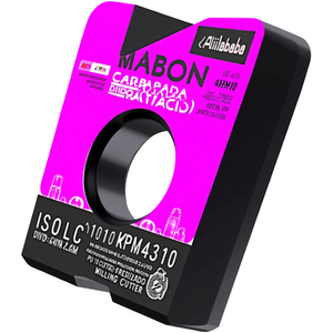 Plaquette de fraisage ISO LC 1010-KPM4310 D.4mm revêtue PVD violet-noir, outil de fraisage PU 10 pour applications de fraisage de précision - Product Image 2