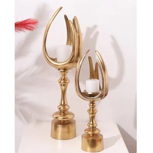 Portavelas de latón pulido de lujo para centros de mesa de boda y decoración de eventos disponible al mejor precio - Product Image 5