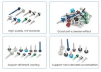 Capuchons de vis de toiture étanches en plastique et métal, couvercles en dôme pour fixation de tôles de toiture, accessoires de quincaillerie de finition