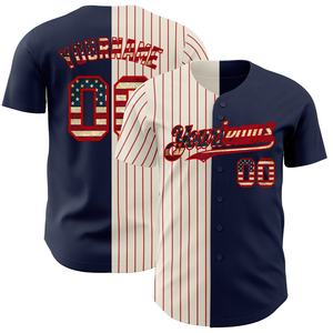 Camiseta de béisbol para hombre con estampado Digital transpirable y cuello en V de Hip Hop, uniforme de béisbol personalizado, 100% poliéster - Product Image 5