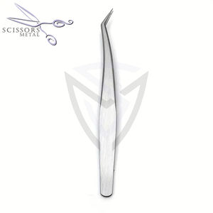 Nouvelles pinces à épiler de précision en acier inoxydable de qualité chirurgicale, durables, avec poignée diamantée, pour extensions de cils, emballage personnalisé écologique - Product Image 2