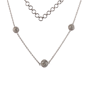 สร้อยคอเงินแท้ 925 ประดับพลอยโทแพซสีขาว สไตล์คลาสสิก สำหรับผู้หญิง ของขวัญงานแต่งงาน ขายส่งจากโรงงาน - Product Image 2