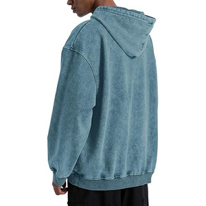Sweat-shirt unisexe surdimensionné en coton 100% vintage délavé à l'acide et à la pierre, coupe régulière, pour homme, hiver 2026 - Product Image 4