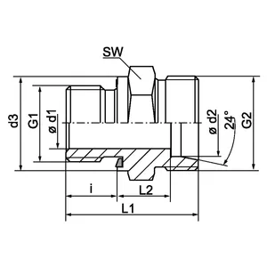 Raccord hydraulique XVR NW à capuchon en nickel Chinko BSP métrique PFX pour vannes hydrauliques - Product Image 2