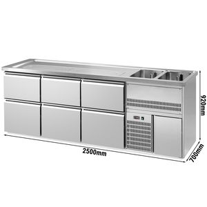 Distributeur de bière à tirage direct / Kegerator PREMIUM PLUS - 2500x700mm - avec 6 tiroirs - Product Image 2