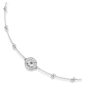 Collier à pendentif angélique polyvalent Double face cristaux ronds taille argent chaîne réglable bijoux pour femmes - Product Image 4