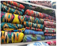 Robe Kimono longue en coton à imprimé Ikat multicolore pour femme, tissu de course, tapisserie, tissage artisanal, 100%