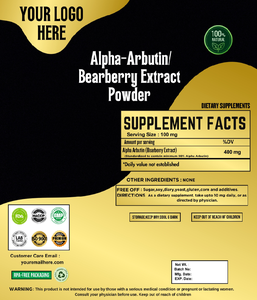 Herb Supply Blanchiment de la peau Arbutine Extrait de plante Alpha-arbutine 100% Pure Alpha Arbutine Bearberry Extrait Poudre de l'Inde - Product Image 2
