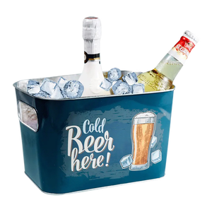 Cesta enfriadora de embotellado de forma ovalada de estilo europeo, lujosa cesta enfriadora de vino y cerveza de Color dorado y negro, cesta de hielo para fiestas, bodas - Product Image 5