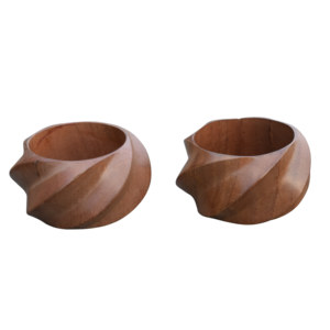 Pulseras y brazaletes de madera talladas clásicas hechas a mano, adornos de joyería de madera con acabado Natural, accesorio de moda tallado a mano - Product Image 4