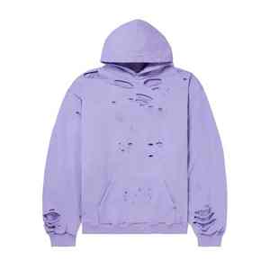 Sudaderas con Capucha Distressed de Alta Calidad con Logotipo Personalizado 2025, Sudaderas Distressed Unisex de Algodón Combinado Más Vendidas - Product Image 1