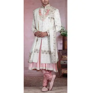 Unieke Stijl Mannen Fancy Sherwani Met Alle Maten Beschikbaar 2023 Oem Odm Nieuwste Mode Sherwani Voor Heren