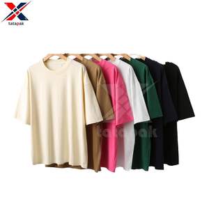 เสื้อยืดผ้าฝ้ายถักนิตติ้งสำหรับทั้งชายและหญิงเสื้อยืดพิมพ์ลายแบบเรียบมีลายออกแบบได้ตามที่ต้องการ - Product Image 6