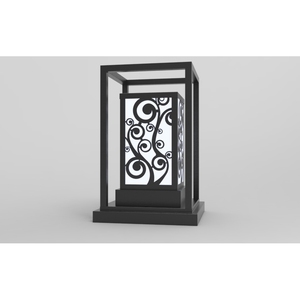 DNT.004.05 Lampe solaire de jardin premium 30W LED avec lumière blanc chaud, corps en fer et aluminium, indice de protection IP65 pour hôtels et aménagements paysagers - Product Image 4