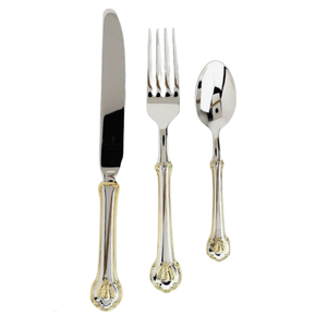 Ensemble de couverts écologiques de luxe en acier inoxydable avec finition plaquée pour mariages, maison, restaurant, hôtel et table - Product Image 6
