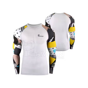Nouveau design pour hommes, T-shirt de fitness respirant à manches longues en Spandex/Polyester 220g, service OEM pour la vente en ligne - Product Image 3