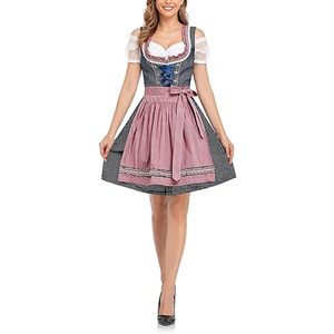 Vestido de moda para mujer, vestido Dirndl alemán, disfraces de Oktoberfest, disfraz Dirndl, vestido informal para mujer - Product Image 1
