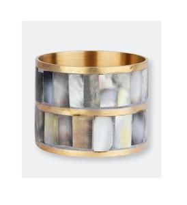 Rond de serviette en métal et vadrouille fait main Rond de serviette rond de conception unique pour les accessoires de table - Product Image 1