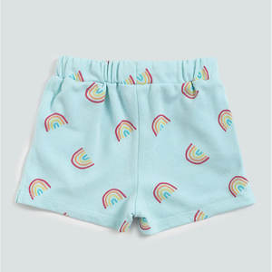 Pantalones Cortos de Algodón 100% Tejido de Alta Calidad para Niños, Pantalones Cortos Estampados con Arcoíris Azul, Cintura Elástica, Pantalones Cortos Infantiles al por Mayor - Product Image 2