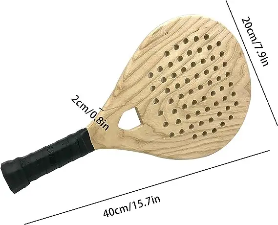 Toptan ucuz yüksek kalite özelleştirilmiş hafif grafit ahşap OEM tasarımcı Padel tenis raketi ahşap plaj kürek raket