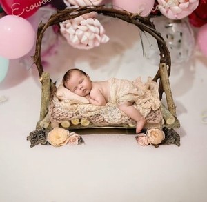 ใหม่ม้านั่งไม้แบบเรียบง่ายเตียงไม้เสาภาพสำหรับทารกแรกเกิดสตูดิโอถ่ายภาพสำหรับห้องนอนห้องนั่งเล่นการถ่ายภาพการถ่ายภาพทารกแรกเกิด - Product Image 3