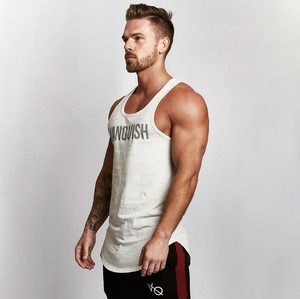 เสื้อกล้ามคอตตอนสำหรับผู้ชายเสื้อกล้ามออกกำลังกายสร้างกล้ามเนื้อ - Product Image 6