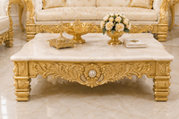 Juego de Sofás de Salón de Estilo Rococó, 5 Plazas, Madera de Teca, Estilo Europeo, de Alta Gama, Ajustables, Impresionantes, Exportaciones DST