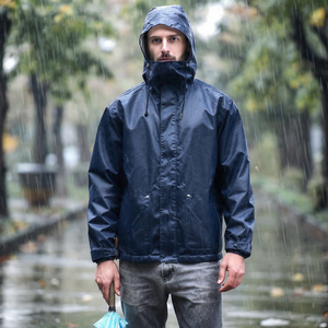 Chaqueta Larga Impermeable para Hombre, Cortavientos con Capucha, Ligera, Chaqueta Impermeable, Cortavientos, Abrigo Largo Impermeable - Product Image 2