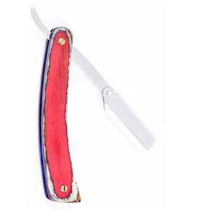 Maquinilla de afeitar recta de una sola hoja con mango de madera multisombra para las necesidades de afeitado personal para la cara, el cuerpo, el bikini, las axilas - Product Image 2
