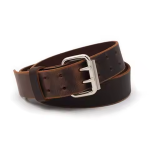 Men's <b>Genuine</b> <b>Leather</b> <b>Belt</b> Solid 3.0CM Width Adjustable Length Lightweight Durable Formal Casual Brown Cowhide Steel Buckle - Product Image 4