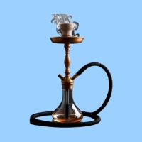 Chicha en métal et verre au design personnalisé à vendre en gros – Design unique, écologique, logo personnalisable, couleur noire, décoration
