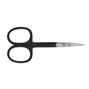 Ciseaux à ongles à cuticules de haute qualité lame tranchante droite poignée enduite noire ciseaux à cuticules en acier inoxydable allemand - Product Image 5