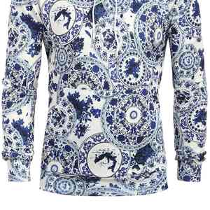 เสื้อฮู้ดดี้พิมพ์ลายทั้งตัว งานศิลปะสั่งทำ สีสันสดใส ผ้าฟลีซอุ่น นุ่ม สบาย ใส่สบายในฤดูหนาว แฟชั่นทันสมัย - Product Image 3