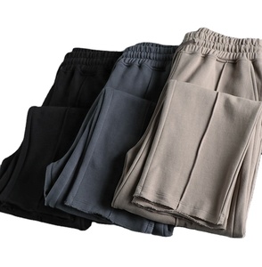 กางเกงขาตรงแบบพรีเมี่ยมผ้าถักขนาด250กรัมกางเกงขายาวของผู้ชายกางเกงระบายเหงื่อระบายอากาศได้ดีออกแบบได้ตามต้องการ - Product Image 6