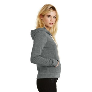 Sweat à capuche en molleton écologique Deep Grey pour femme - Product Image 6