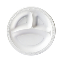Échantillon gratuit d'assiettes rondes en plastique jetables écologiques de haute qualité pour restaurants, assiettes de 8 pouces en PP