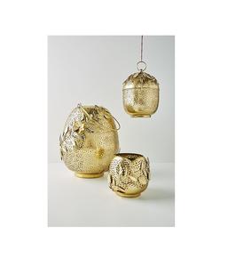 Portavelas de luz de té votiva de metal con acabado de diseñador con toque real perfecto para lujosos espacios de spa y yoga - Product Image 5