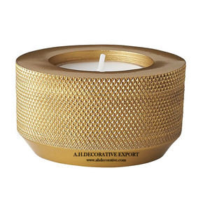 Juego de 3 Portavelas Redondos de Metal Dorado para Velas de Té, Decoración Navideña para el Hogar y el Jardín - Product Image 4