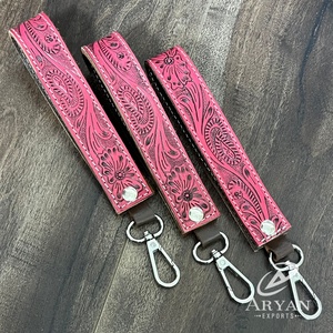 Porte-clés en cuir de vachette personnalisé OEM ODM, fait main, nouveau porte-clés en cuir de luxe, sangle de clé de voiture haut de gamme, accessoire de mode, cadeau - Product Image 1