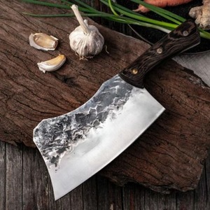 Couteau de chef de cuisine fait main personnalisé lame en acier à haute teneur en carbone professionnel sans rouille avec manche en bois gaine en cuir de haute qualité - Product Image 2