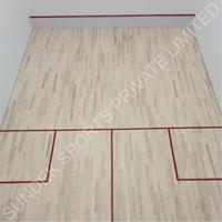 Revêtement de sol en bois Sundek Sports pour terrain de squash intérieur, revêtement de sol sportif de haute qualité en bois utilisé pour les sols