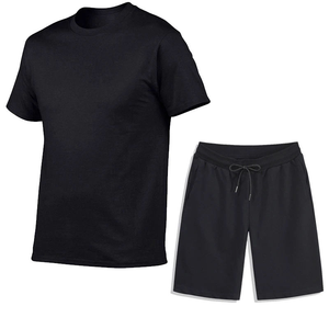 Ensemble T-shirt et short pour homme en coton 100% style vintage été 2025, manches courtes, séchage rapide, respirant, logo personnalisé, ensemble 2 pièces - Product Image 6