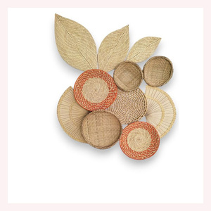 Sophisticated Handmade Boho Rattan & Seagrass Wall Hanging Coastal Chic <b>Decor</b> for Modern Living <b>Spaces</b> - Product Image 3