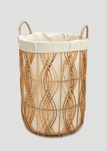 Cesta de lavandería de ratán decorativa clásica con acabado pulido, perfecta para hoteles, restaurantes y estilo interior residencial - Product Image 3