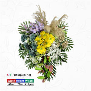 <b>Artificial</b> <b>Flower</b> Golden Sunflower & Pampas Meadow Majestic Wall Arrangement - Product Image 1