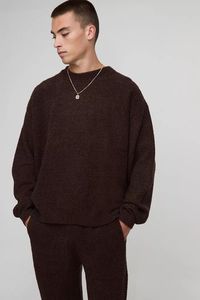 Chándales de punto boxy de gran tamaño para hombre personalizados a la moda, ropa informal transpirable de calidad superior, chándales para hombre - Product Image 3