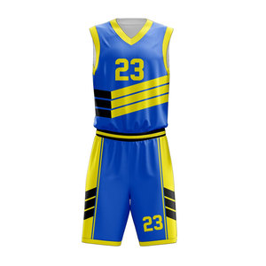 Ensemble d'uniformes de basket-ball à sublimation personnalisée nouveau style de shorts en jersey pour hommes vêtements de sport respirants grande taille options usine OEM - Product Image 2