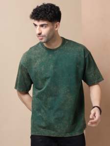 Camisetas Casuales de Corte Ajustado para Hombre, Lavadas al Ácido, Cuello Redondo, Manga Corta, Camisetas Lavadas a la Piedra con Logotipo Frontal, Variedad de Tallas - Product Image 5