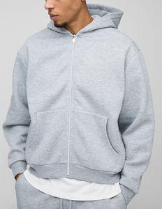 Sweat à capuche zippé pour hommes, poids lourd, 100% coton, surdimensionné, fait sur mesure, pas cher, respirant, tenue décontracté, à capuche, vente en gros - Product Image 6