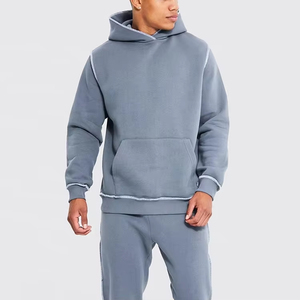 Sweat à capuche en molleton français pour homme, 410 g/m², logo personnalisé, streetwear, 100 % coton, séchage rapide, respirant, coupe classique - Product Image 5